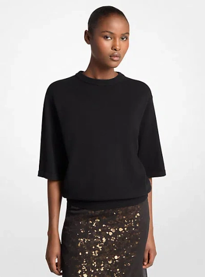 Michael Kors Cashmere T-shirt In Black