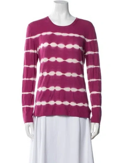 Pre-owned Michael Kors Cashmere Tie-dye Print Sweater In Pink