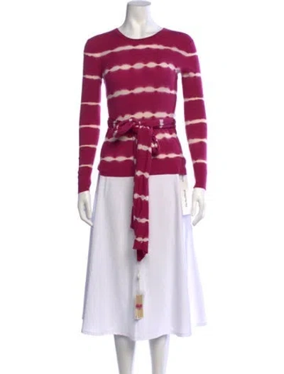 Pre-owned Michael Kors Cashmere Tie-dye Print Sweater In Pink
