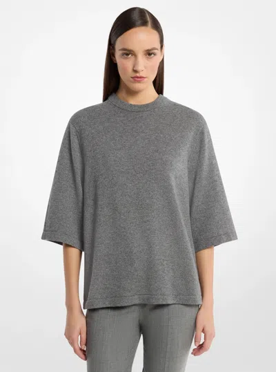 Michael Kors Cashmere T-shirt In Gray