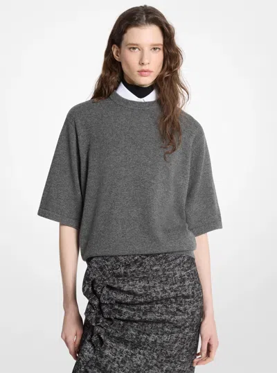 Michael Kors Cashmere T-shirt In Grey In Gray