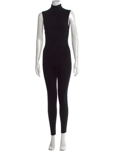 Pre-owned Michael Kors Cashmere Turtleneck Jumpsuit In Black