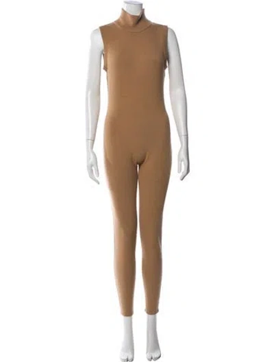 Pre-owned Michael Kors Cashmere Turtleneck Jumpsuit In Neutrals