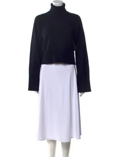 Pre-owned Michael Kors Cashmere Turtleneck Sweater In Black