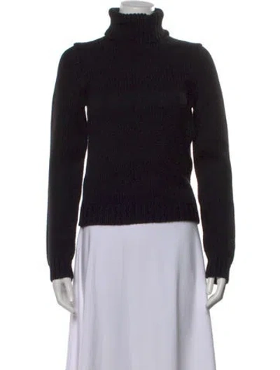 Pre-owned Michael Kors Cashmere Turtleneck Sweater In Black