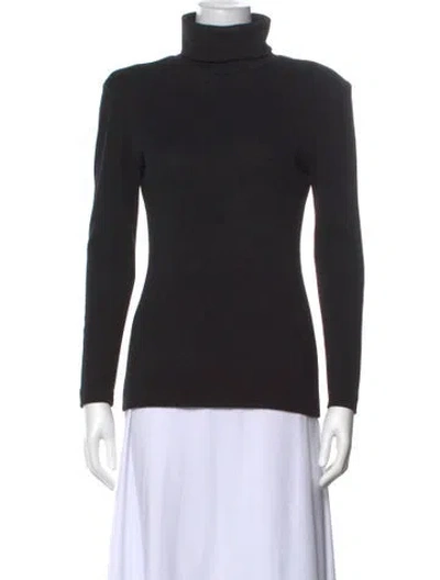 Pre-owned Michael Kors Cashmere Turtleneck Sweater In Black