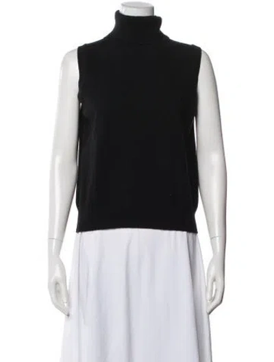 Pre-owned Michael Kors Cashmere Turtleneck Sweater In Black