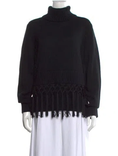 Pre-owned Michael Kors Cashmere Turtleneck Sweater In Black