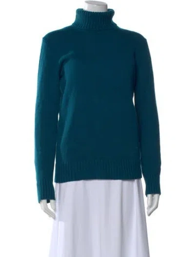 Pre-owned Michael Kors Cashmere Turtleneck Sweater In Blue