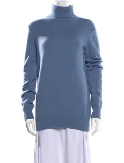 Pre-owned Michael Kors Cashmere Turtleneck Sweater In Blue