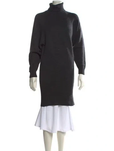 Pre-owned Michael Kors Cashmere Turtleneck Sweater In Gray