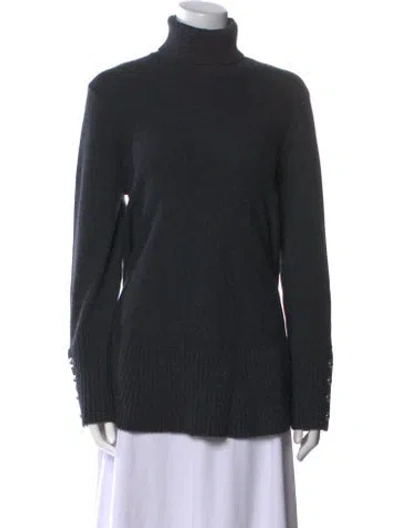 Pre-owned Michael Kors Cashmere Turtleneck Sweater In Gray