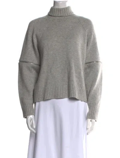 Pre-owned Michael Kors Cashmere Turtleneck Sweater In Gray