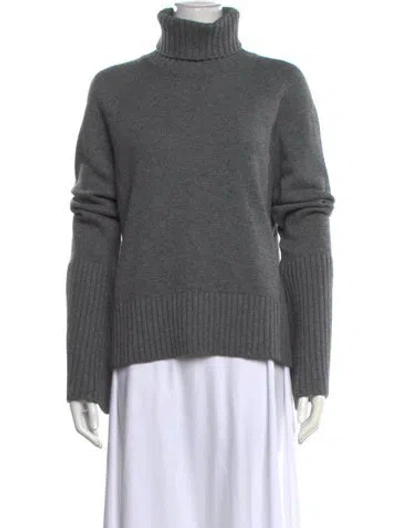 Pre-owned Michael Kors Cashmere Turtleneck Sweater In Gray