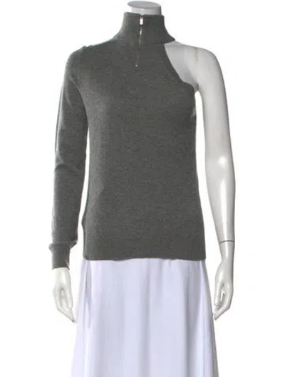 Pre-owned Michael Kors Cashmere Turtleneck Sweater In Grey