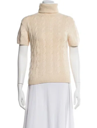 Pre-owned Michael Kors Cashmere Turtleneck Sweater In Neutral