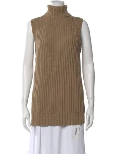 Pre-owned Michael Kors Cashmere Turtleneck Sweater In Neutral