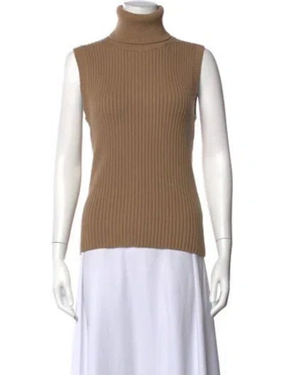 Pre-owned Michael Kors Cashmere Turtleneck Sweater In Neutral