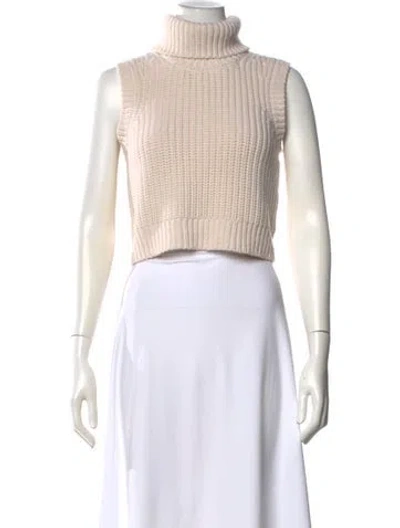 Pre-owned Michael Kors Cashmere Turtleneck Sweater In Neutral