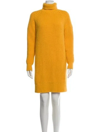 Pre-owned Michael Kors Cashmere Turtleneck Sweater In Yellow