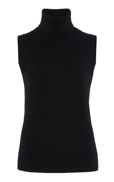 Michael Kors Cashmere Turtleneck Top In Black