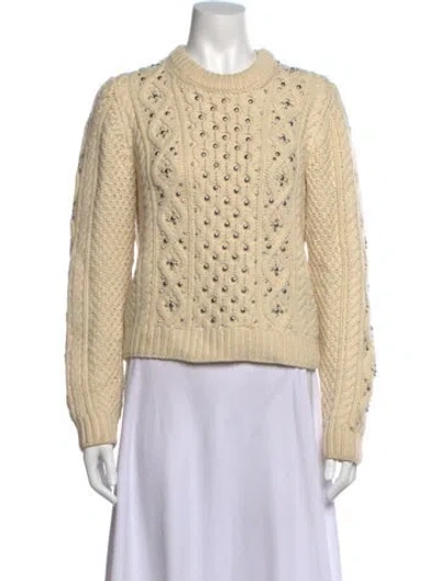 Pre-owned Michael Kors Cashmere Tweed Pattern Sweater In Neutrals