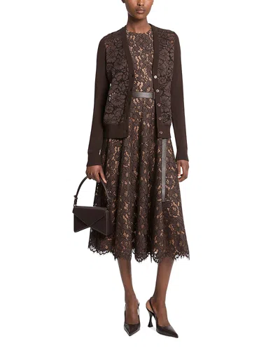 MICHAEL KORS LACE FRONT CARDIGAN