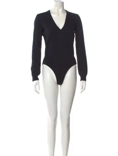 Pre-owned Michael Kors Cashmere V-neck Sweater In Black