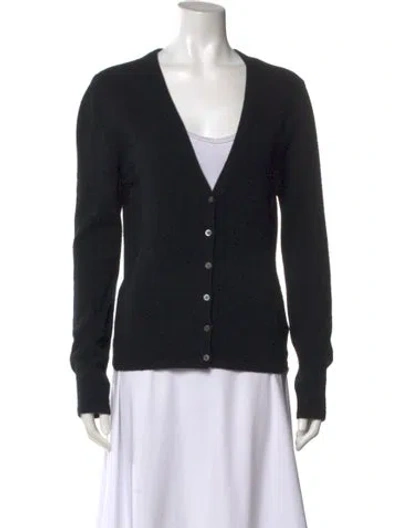 Pre-owned Michael Kors Cashmere V-neck Sweater In Black