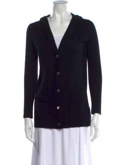 Pre-owned Michael Kors Cashmere V-neck Sweater In Black