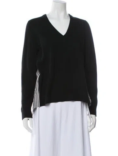 Pre-owned Michael Kors Cashmere V-neck Sweater In Black