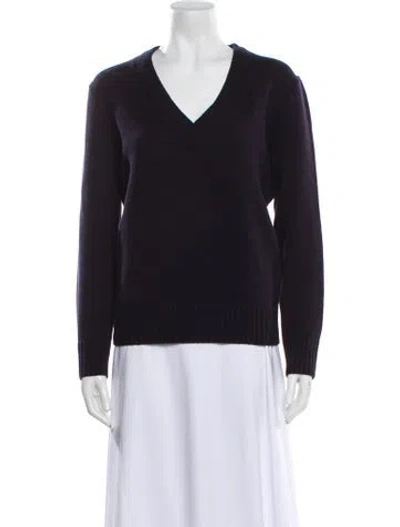 Pre-owned Michael Kors Cashmere V-neck Sweater In Black