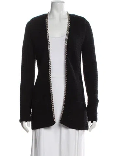 Pre-owned Michael Kors Cashmere V-neck Sweater In Black
