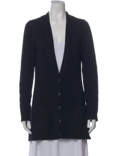 Pre-owned Michael Kors Cashmere V-neck Sweater In Black