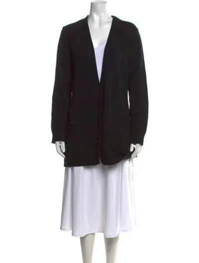 Pre-owned Michael Kors Cashmere V-neck Sweater In Black