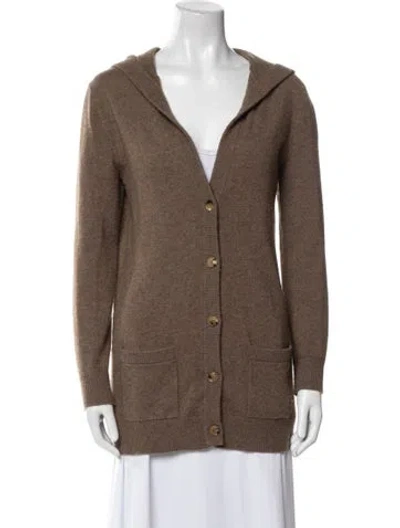 Pre-owned Michael Kors Cashmere V-neck Sweater In Brown