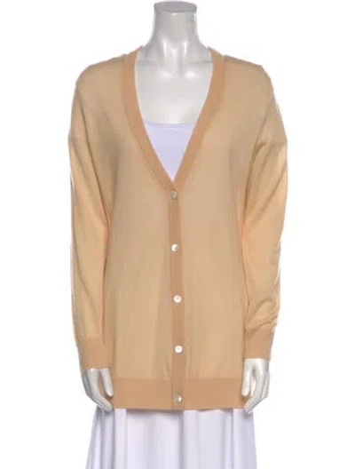Pre-owned Michael Kors Cashmere V-neck Sweater In Neutral