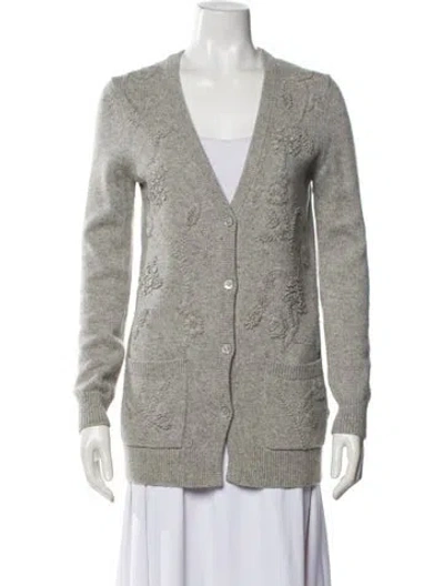 Pre-owned Michael Kors Cashmere V-neck Sweater In Neutral