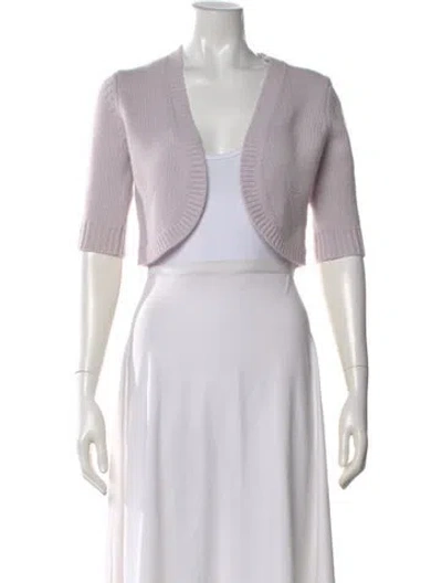 Pre-owned Michael Kors Cashmere V-neck Sweater In Purple