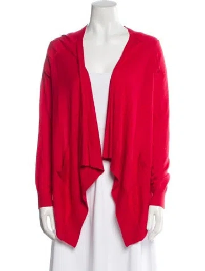 Pre-owned Michael Kors Cashmere V-neck Sweater In Red