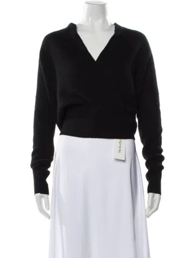 Pre-owned Michael Kors Cashmere V-neck Sweater W/ Tags In Black