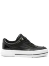 Michael Kors Casual Black Sheep Leather Sneakers In Black
