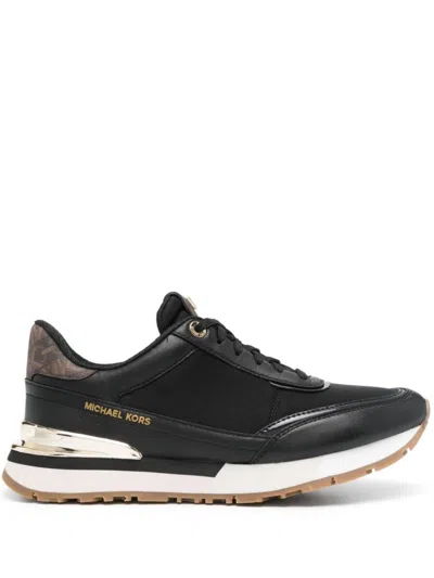 Michael Kors Casual Trainers With Sheep Leather In Black