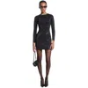 Michael Kors Embellished Scuba Mini Dress In Black