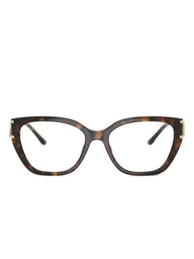 Michael Kors Cat-eye Glasses In Brown