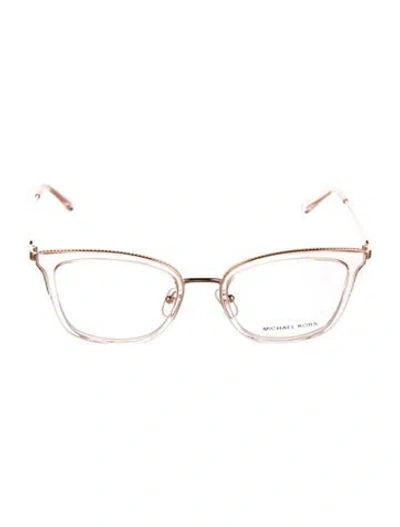 Pre-owned Michael Kors Cat-eye Eyeglasses In Pink