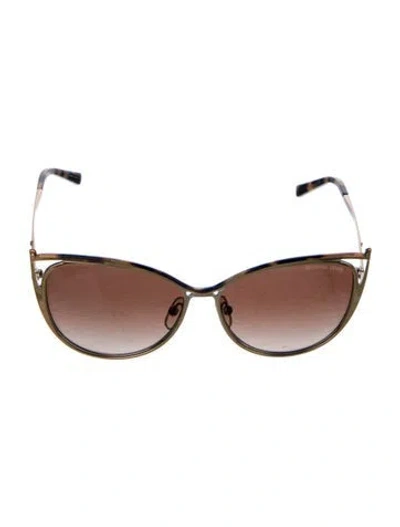Pre-owned Michael Kors Cat-eye Gradient Sunglasses In Gold