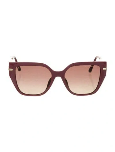 Pre-owned Michael Kors Cat-eye Gradient Sunglasses In Pink