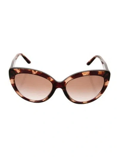 Pre-owned Michael Kors Cat-eye Tinted Sunglasses In Brown