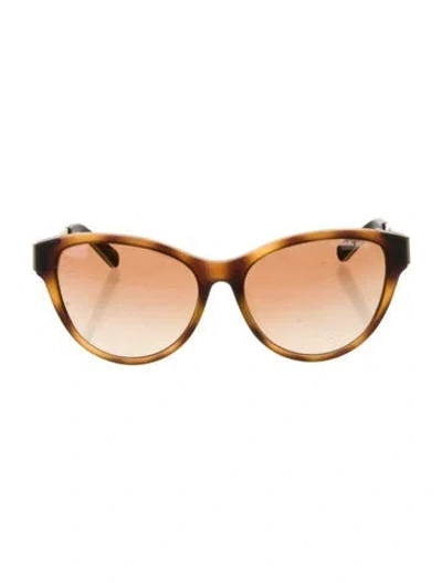 Pre-owned Michael Kors Cat-eye Tinted Sunglasses In Brown